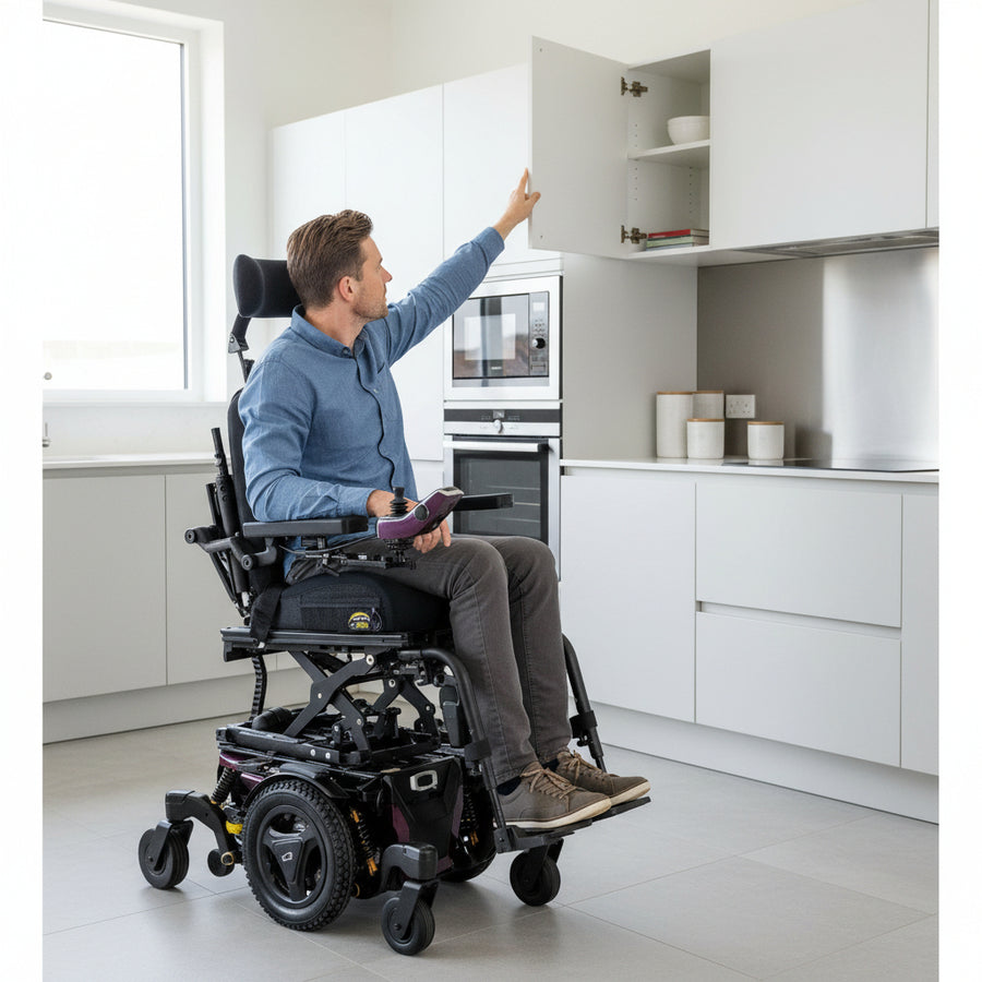 Pre - owned Quantum Edge 3 Stretto Electric Wheelchairs available from £1,895 - Active Mobility Ltd
