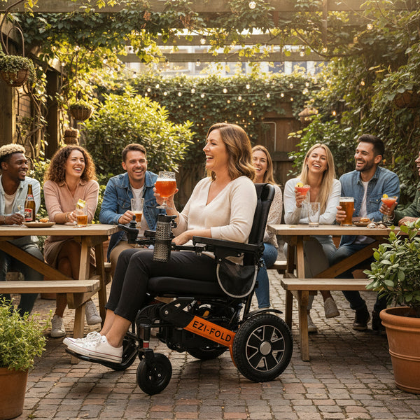 Monarch Ezi-Fold Lightweight Folding Electric Wheelchair 21 Stone 15-Mile Range