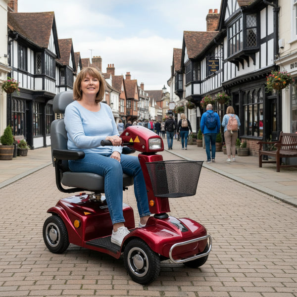 Rascal 388 XL 6mph Road-Legal Mobility Scooter 21 Stone 13cm Ground Clearance Narrow