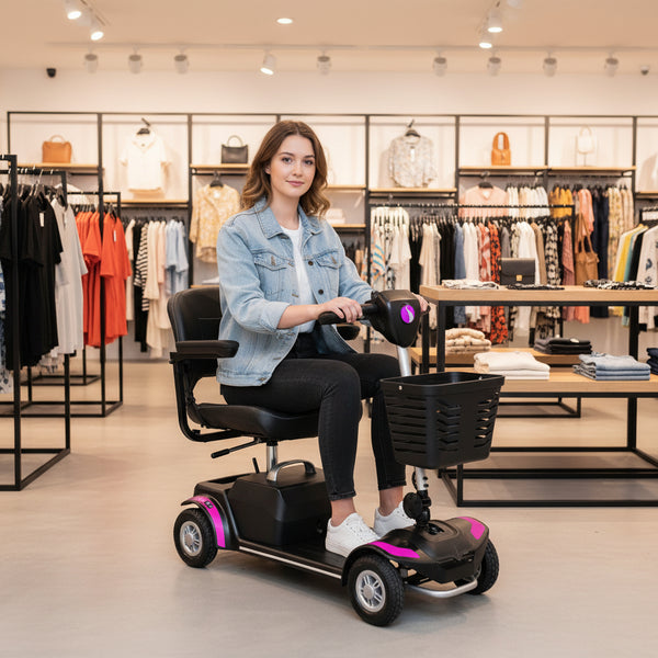 Rascal Vierra LiFe Transportable Scooter 4mph Aluminium 21 Stone Lifetime Battery Guarantee