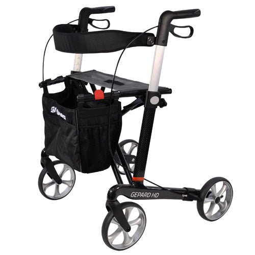 Gepard Carbon Fibre Heavy Duty Rollator 62cm - Active Mobility Ltd