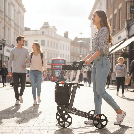 Leopard Aluminium Rollator 55cm - Active Mobility Ltd