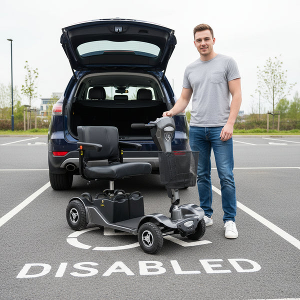 Sterling Sapphire2 Portable Pavement Mobility Scooter 4mph 19-Mile 150kg 4-Part